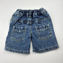 Load image into Gallery viewer, Boys H+T, vintage denim jean shorts, elasticated, GUC, size 00,  