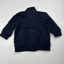 Load image into Gallery viewer, Boys Baby Biz, navy fleece lined sweater, poppers, EUC, size 00,  