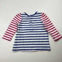 Load image into Gallery viewer, Girls Target, stretchy striped long sleeve t-shirt / top, rabbit, EUC, size 00,  