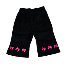 Load image into Gallery viewer, Girls Blue Sky, black cotton corduroy pants / bottoms, elasticated, EUC, size 00,  