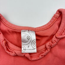 Load image into Gallery viewer, Girls Target, coral ribbed cotton tank top / tee, GUC, size 7,  