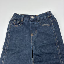 Load image into Gallery viewer, Boys dark, denim jeans,elasticated, Inside leg: 27cm, GUC, size 1-2,  