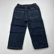 Load image into Gallery viewer, Boys dark, denim jeans,elasticated, Inside leg: 27cm, GUC, size 1-2,  