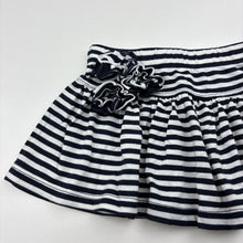 Load image into Gallery viewer, Girls Cotton On Baby, soft feel navy stripe skirt, elasticated, EUC, size 00,  