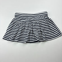 Load image into Gallery viewer, Girls Cotton On Baby, soft feel navy stripe skirt, elasticated, EUC, size 00,  