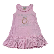 Load image into Gallery viewer, Girls BocaBoo, pink lightweight dress, diamonds, GUC, size 1-2, L: 41cm
