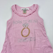 Load image into Gallery viewer, Girls BocaBoo, pink lightweight dress, diamonds, GUC, size 1-2, L: 41cm