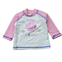 Load image into Gallery viewer, Girls Baby Berry, long sleeve rashie / swim top, mermaid, EUC, size 000,  