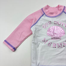 Load image into Gallery viewer, Girls Baby Berry, long sleeve rashie / swim top, mermaid, EUC, size 000,  