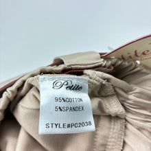 Load image into Gallery viewer, Girls Petite by Celine, beige stretch cotton pants, elasticated, NEW, size 0,  