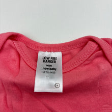 Load image into Gallery viewer, Girls Target, pink soft cotton bodysuit / romper, GUC, size 0000,  