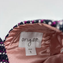 Load image into Gallery viewer, Girls Origami, lined woven party dress , FUC, size 1, L: 45cm