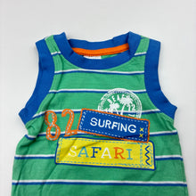 Load image into Gallery viewer, Boys Tiny Little Wonders, green cotton singlet / tank top, GUC, size 0000,  