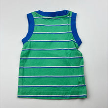 Load image into Gallery viewer, Boys Tiny Little Wonders, green cotton singlet / tank top, GUC, size 0000,  