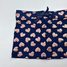 Load image into Gallery viewer, Girls Mango, navy &amp; rose gold stretchy skirt, elasticated, GUC, size 0,  
