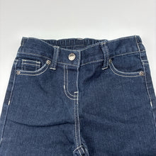 Load image into Gallery viewer, Girls Dymples, embroidered stretch denim jeans, elasticated, EUC, size 1,  