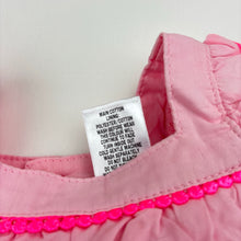 Load image into Gallery viewer, Girls Target, lined pink cotton summer dress, GUC, size 00, L: 37cm