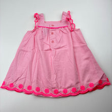 Load image into Gallery viewer, Girls Target, lined pink cotton summer dress, GUC, size 00, L: 37cm