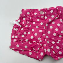 Load image into Gallery viewer, Girls Target, pink lightweight cotton shorts, elasticated, GUC, size 000,  