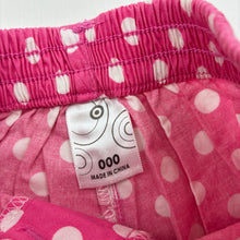 Load image into Gallery viewer, Girls Target, pink lightweight cotton shorts, elasticated, GUC, size 000,  