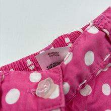 Load image into Gallery viewer, Girls Target, pink lightweight cotton shorts, elasticated, GUC, size 000,  