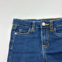 Load image into Gallery viewer, Girls Emerson, blue stretch denim jean shorts, adjustable, EUC, size 2,  
