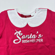 Load image into Gallery viewer, Girls Sprout, pink cotton t-shirt / top, Santa's Helper, GUC, size 1,  