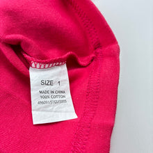 Load image into Gallery viewer, Girls Sprout, pink cotton t-shirt / top, Santa's Helper, GUC, size 1,  