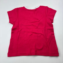 Load image into Gallery viewer, Girls Sprout, pink cotton t-shirt / top, Santa's Helper, GUC, size 1,  