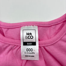 Load image into Gallery viewer, Girls Kids &amp; Co Baby, pink cotton tank top, EUC, size 000,  