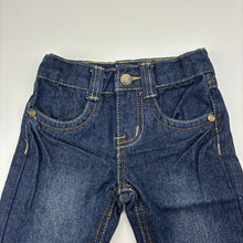 Load image into Gallery viewer, Boys Pumpkin Patch, dark denim jeans, adjustable, Inside leg: 22cm, GUC, size 0,  