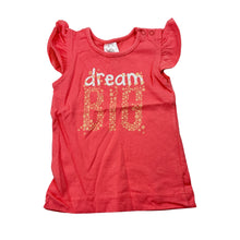 Load image into Gallery viewer, Girls Target, coral cotton t-shirt / top, dream big, GUC, size 00,  