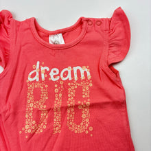 Load image into Gallery viewer, Girls Target, coral cotton t-shirt / top, dream big, GUC, size 00,  