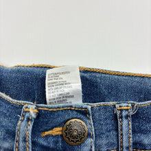 Load image into Gallery viewer, Girls H&amp;T, blue stretch denim jeans, adjustable, GUC, size 1,  