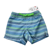 Load image into Gallery viewer, Boys Target, blue stripe lightweight shorts / boardies, elasticated, NEW, size 000,  