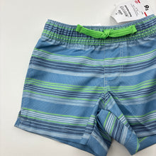 Load image into Gallery viewer, Boys Target, blue stripe lightweight shorts / boardies, elasticated, NEW, size 000,  