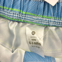 Load image into Gallery viewer, Boys Target, blue stripe lightweight shorts / boardies, elasticated, NEW, size 000,  