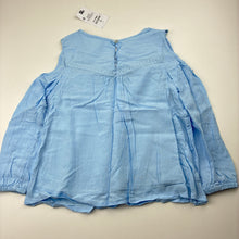 Load image into Gallery viewer, Girls Target, blue cotton lined cold shoulder top, NEW, size 4,  