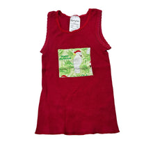 Load image into Gallery viewer, Girls Dymples, red ribbed cotton Christmas singlet, FUC, size 0,  