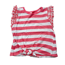 Load image into Gallery viewer, Girls Dymples, pink &amp; white cotton tie front top, EUC, size 00,  