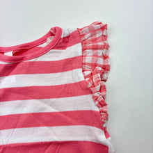 Load image into Gallery viewer, Girls Dymples, pink &amp; white cotton tie front top, EUC, size 00,  