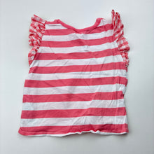 Load image into Gallery viewer, Girls Dymples, pink &amp; white cotton tie front top, EUC, size 00,  