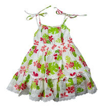 Load image into Gallery viewer, Girls Esprit, lined floral cotton summer dress, GUC, size 3 months, L: 37cm