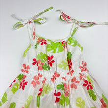 Load image into Gallery viewer, Girls Esprit, lined floral cotton summer dress, GUC, size 3 months, L: 37cm