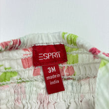 Load image into Gallery viewer, Girls Esprit, lined floral cotton summer dress, GUC, size 3 months, L: 37cm
