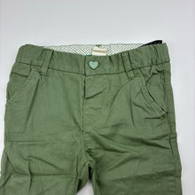 Load image into Gallery viewer, Girls H&amp;M, khaki lightweight cotton pants, adjustable, EUC, size 00,  