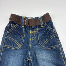 Load image into Gallery viewer, Boys Tiny Little Wonders, dark denim jeans, elasticated, GUC, size 000,  