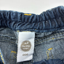 Load image into Gallery viewer, Boys Tiny Little Wonders, dark denim jeans, elasticated, GUC, size 000,  