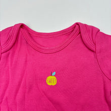 Load image into Gallery viewer, Girls Mothercare, pink soft cotton bodysuit / romper, GUC, size 000,  