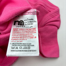 Load image into Gallery viewer, Girls Mothercare, pink soft cotton bodysuit / romper, GUC, size 000,  